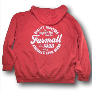 Men's CASE IH Red Farmall Full Zip Hoodie XXL